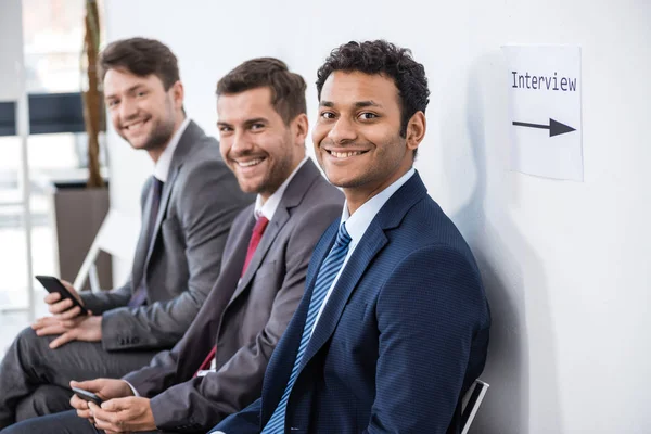 Businessmen waiting for interview — Stock Photo, Image