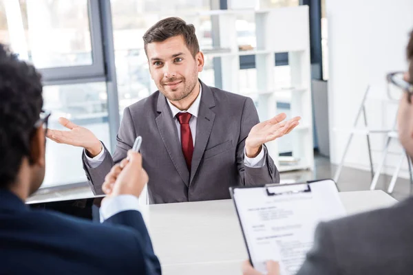 Businessmen at job interview — Stock Photo, Image