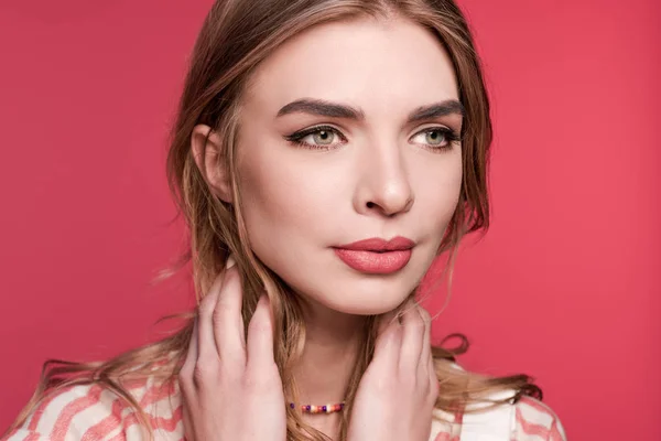 Young beautiful woman with makeup — Stock Photo, Image