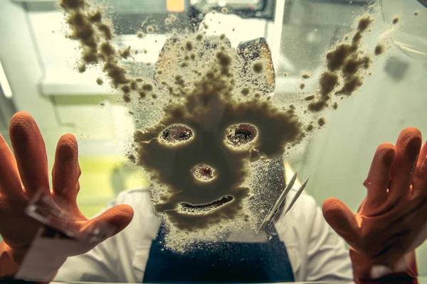 Químico que trabaja con medicamentos en laboratorio —  Fotos de Stock