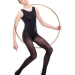 Rhythmic gymnast with hoop