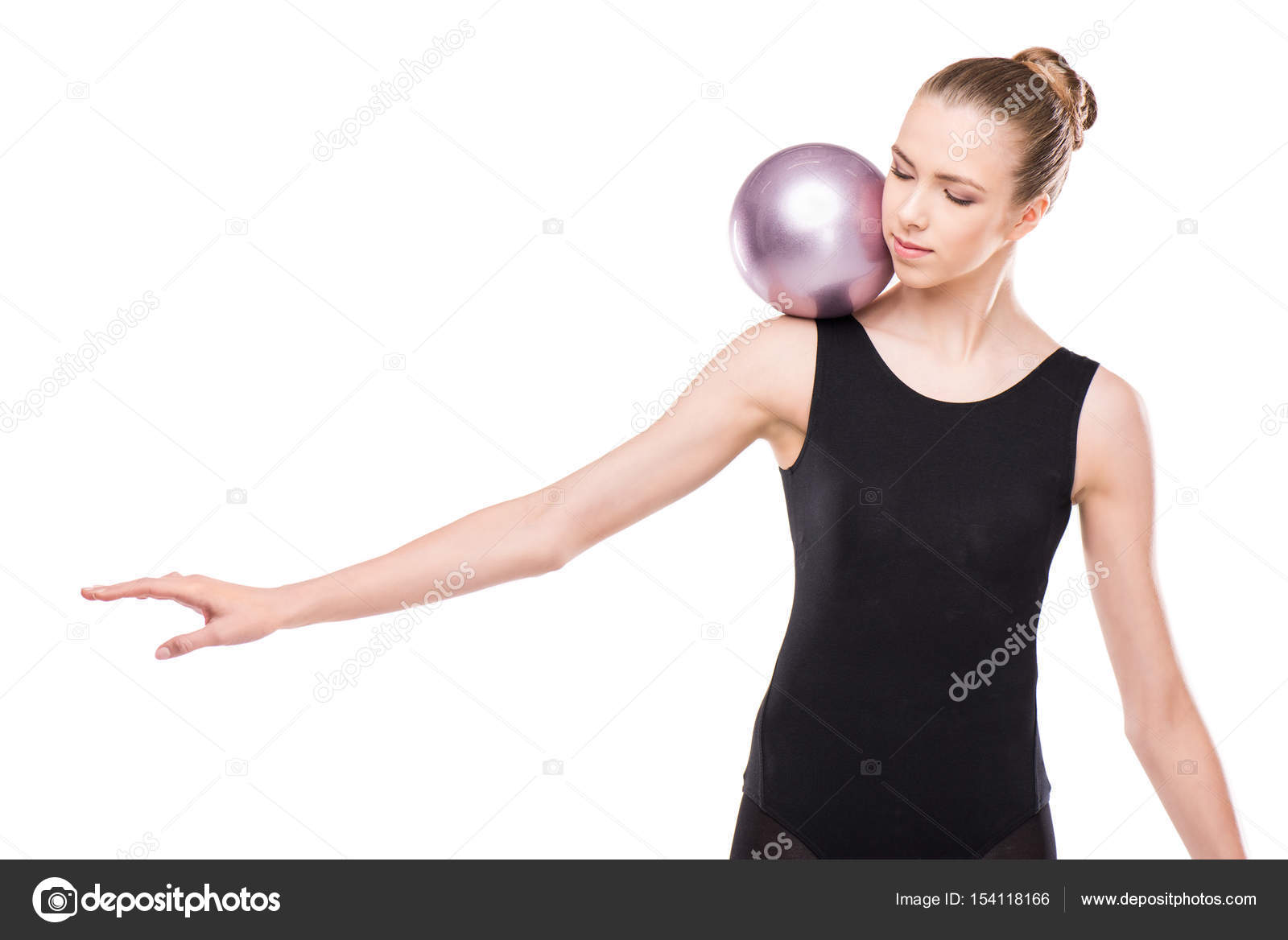 Rhythmic gymnast with ball — Stock Photo © DmitryPoch 154118166