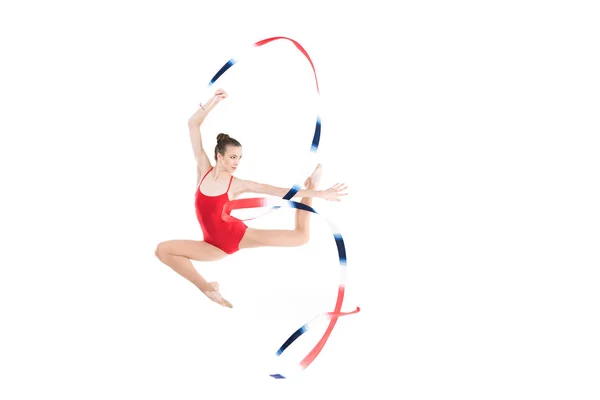 Premium Photo  Gymnastics ribbon rhythmic gymnastics ribbon multicolored  isolated on white background