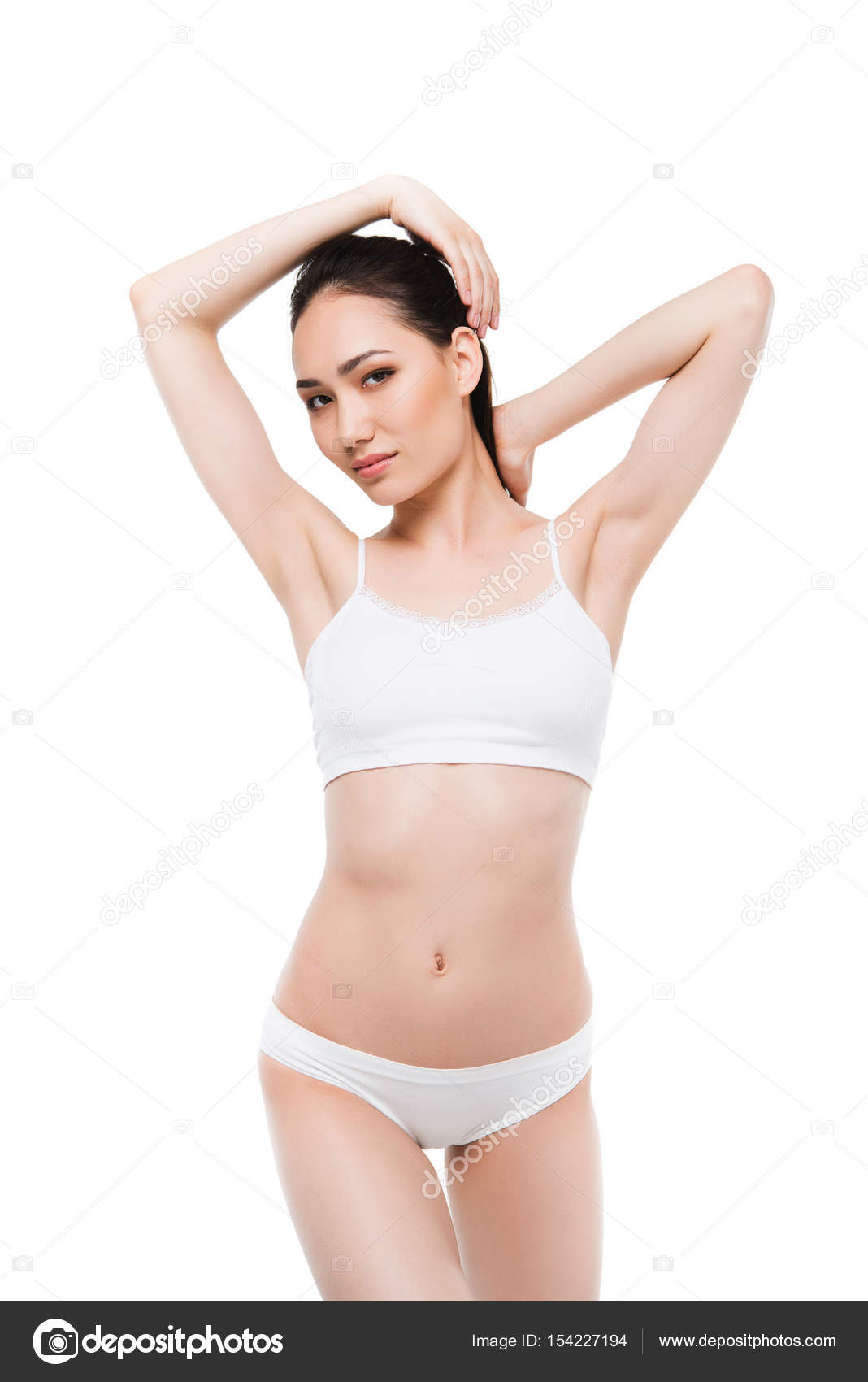 Asian girl in white underwear Stock Photo by ©DmitryPoch 154227194