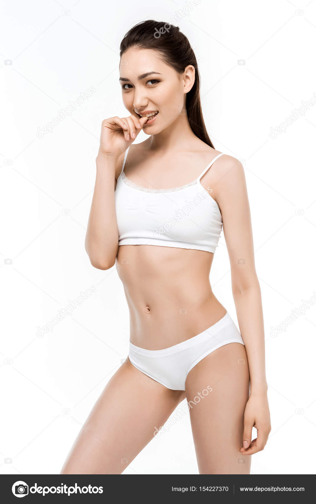 Asian girl in white underwear Stock Photo by ©DmitryPoch 154227370