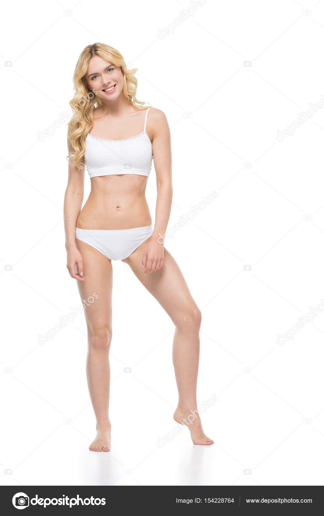 Portrait of Woman in Underwear - Stock Photo - Masterfile - Rights