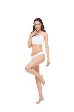 Beautiful young woman in underwear  clipart