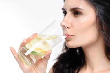 woman drinking water  clipart
