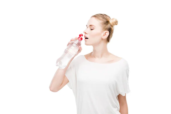 Girl drinking water — Stock Photo, Image