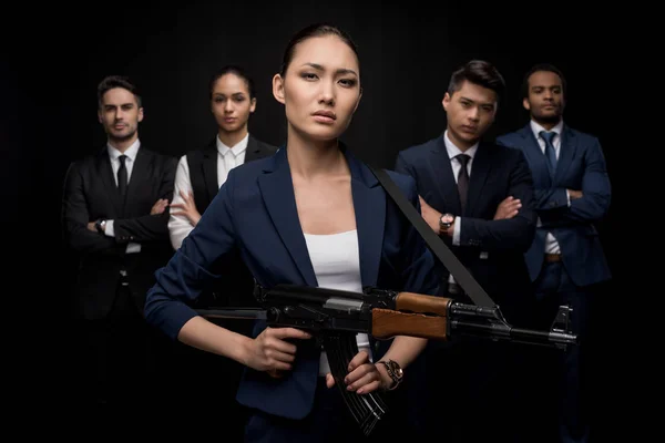 Businesspeople ready to fight — Stock Photo, Image