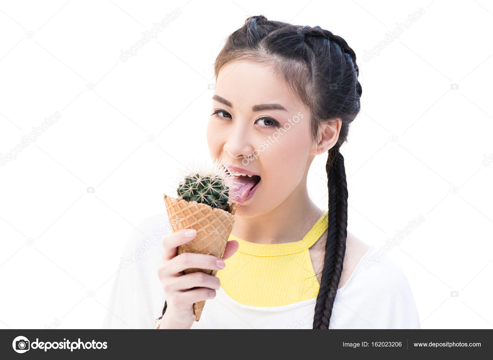 Asian Girl Licking