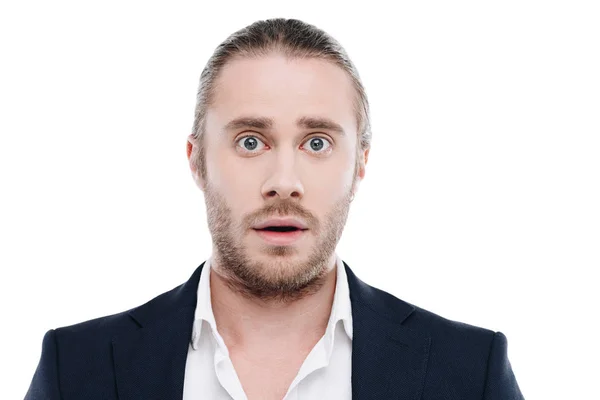 Handsome shocked businessman — Stock Photo, Image