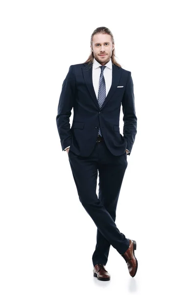 Confident businessman in suit — Stock Photo, Image