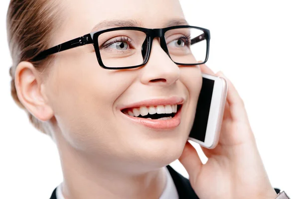 Businesswoman using smartphone — Stock Photo, Image