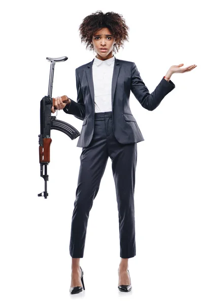 Secret agent with rifle — Stock Photo, Image