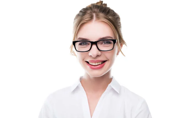 Rubia sonriente mujer de negocios — Foto de Stock