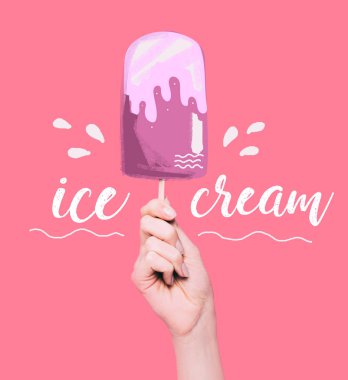 hand holding ice cream clipart