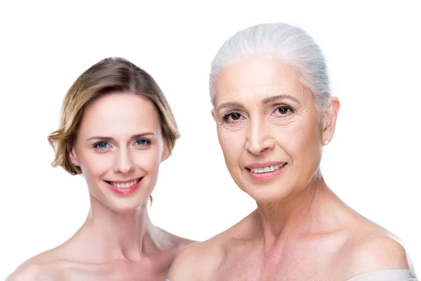 Naked adult daughter and mother — Stock Photo, Image