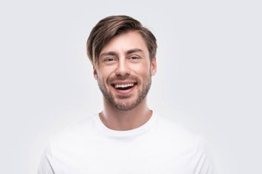 handsome smiling man clipart