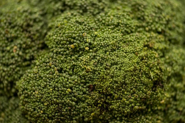 Vue Rapprochée Brocoli Cru Mûr Vert — Photo