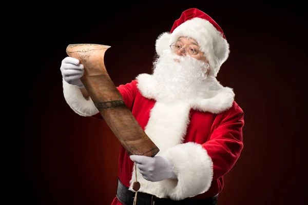 Lista dei desideri di lettura di Babbo Natale — Foto stock