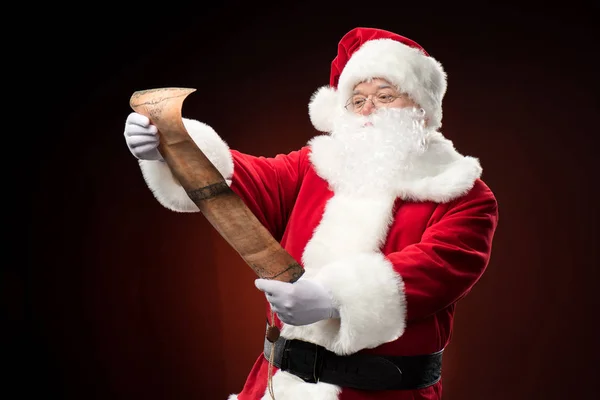 Lista de deseos de lectura de Santa Claus — Stock Photo