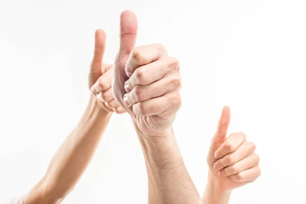 People showing thumbs up — Stock Photo