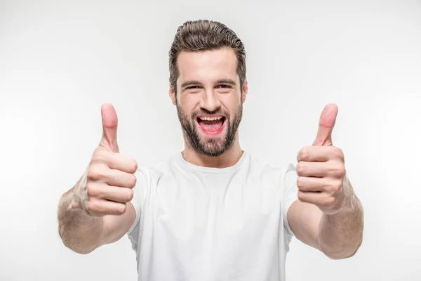 Man showing thumbs up — Stock Photo
