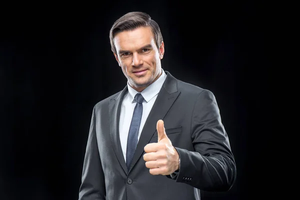Handsome businessman in suit — Stock Photo