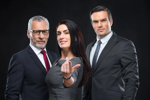 Three confident businesspeople — Stock Photo