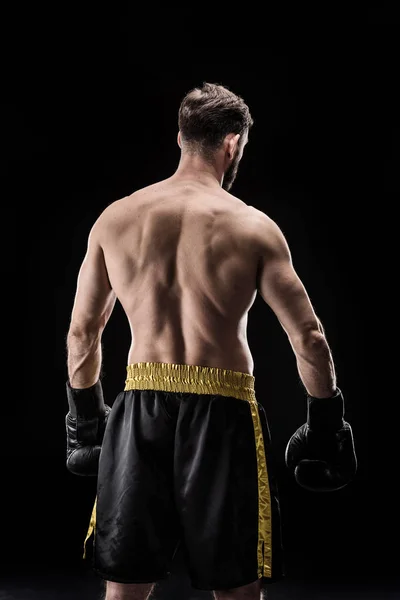 Deportista en guantes de boxeo - foto de stock