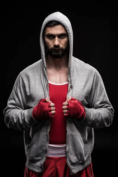 Confident box fighter — Stock Photo