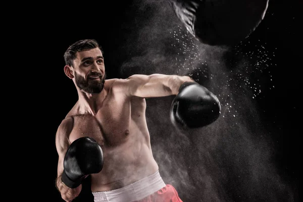 Young boxer training — Stock Photo
