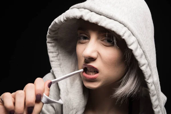 Woman in sports clothing — Stock Photo