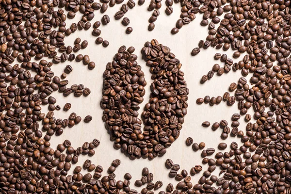 Символ кавових зерен — стокове фото