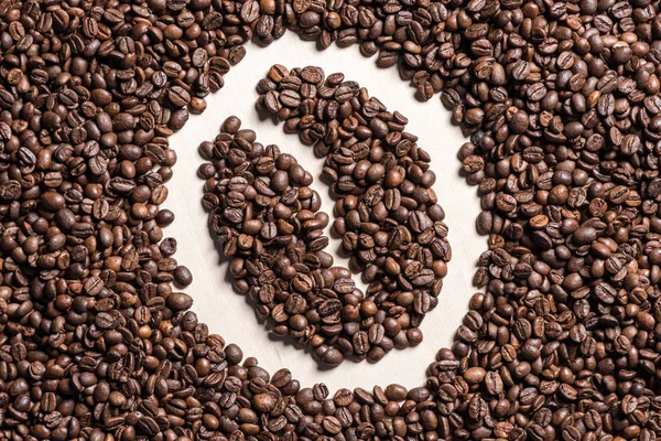 Simbolo chicco di caffè — Foto stock