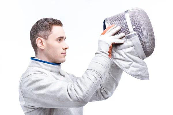 Young man professional fencer — Stock Photo