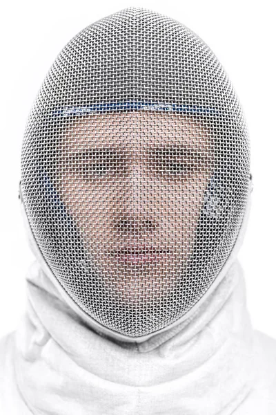 Young man professional fencer — Stock Photo