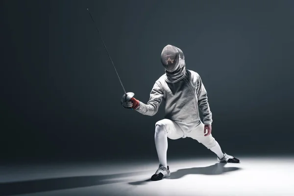 Professional fencer with rapier — Stock Photo