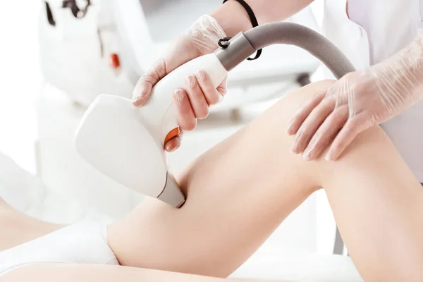 Woman receiving laser treatment — Stock Photo