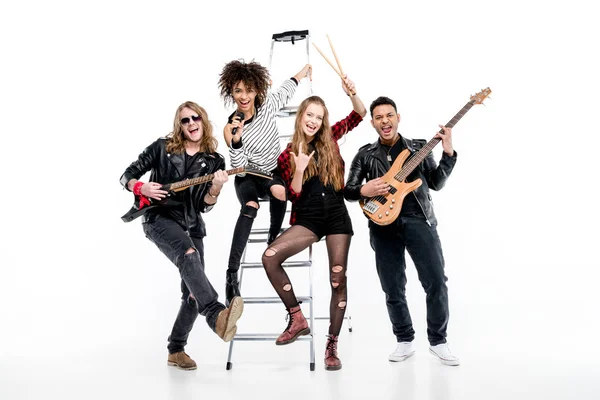 Молодая рок-группа — стоковое фото