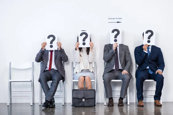 Businesspeople waiting for interview — Stock Photo