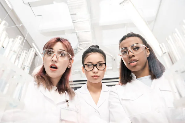 Scientists group in laboratory — Stock Photo