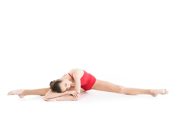 Stretching ginnasta ritmica — Foto stock