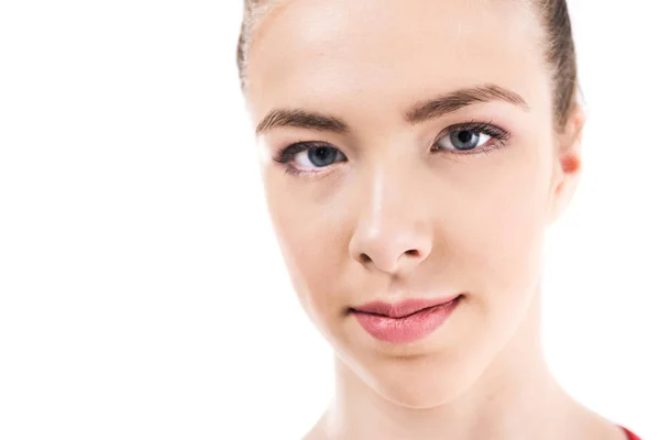 Young caucasian woman looking at camera — Stock Photo