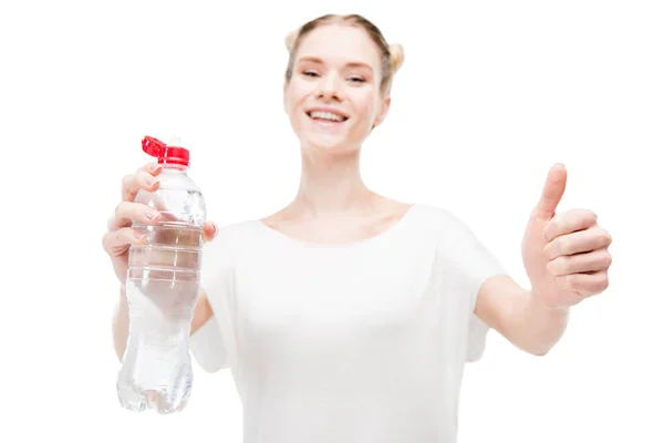 Chica beber agua - foto de stock
