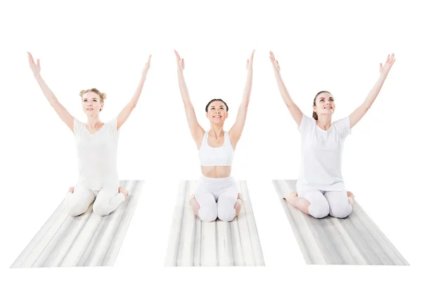 Women practicing yoga — Stock Photo