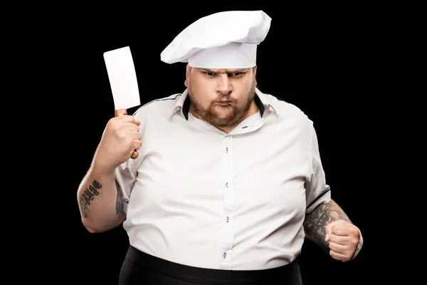 Chef profesional con cuchillo - foto de stock