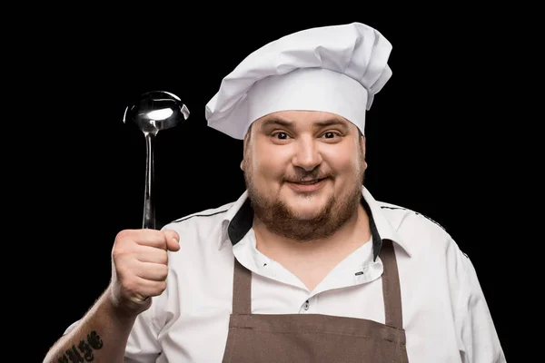 Professional chef with scoop — Stock Photo