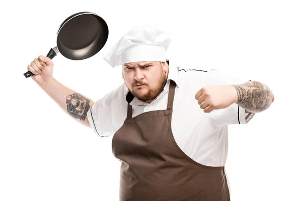 Chef con utensilio de cocina - foto de stock